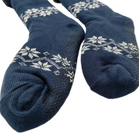 Men Cozy Sherpa Lined Fancy Print Comfy fuzzy Socks with silicone Non-Slip grips