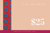 Sadji Treasures Gift Card