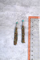 Picasso and Turquoise Beaded Earring with Stainless Steel hooks